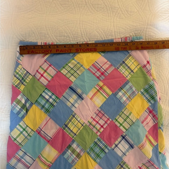 Vintage Patchwork Madras Skirt Brooks Brothers Size 12 lined - Picture 5 of 5